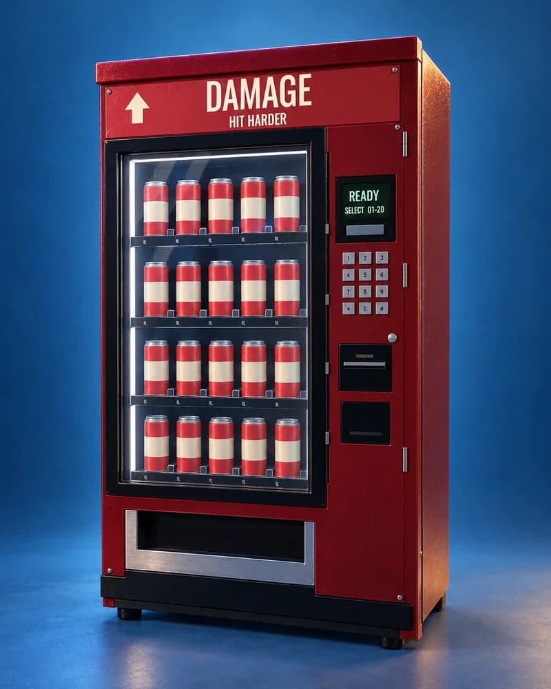 Performance Bonus vending machine from Damn, Zombies.